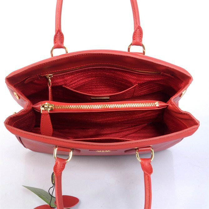 2014 Prada saffiano calfskin BN2308 red